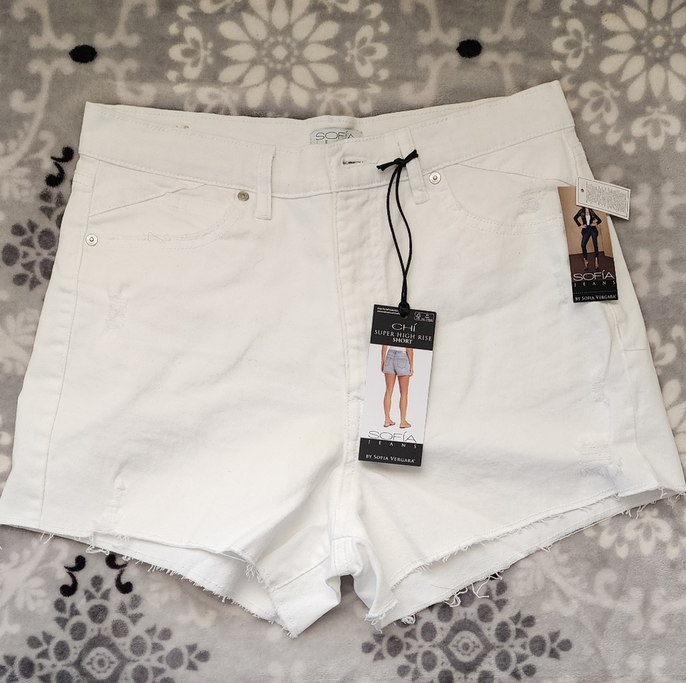 High waist jean shorts